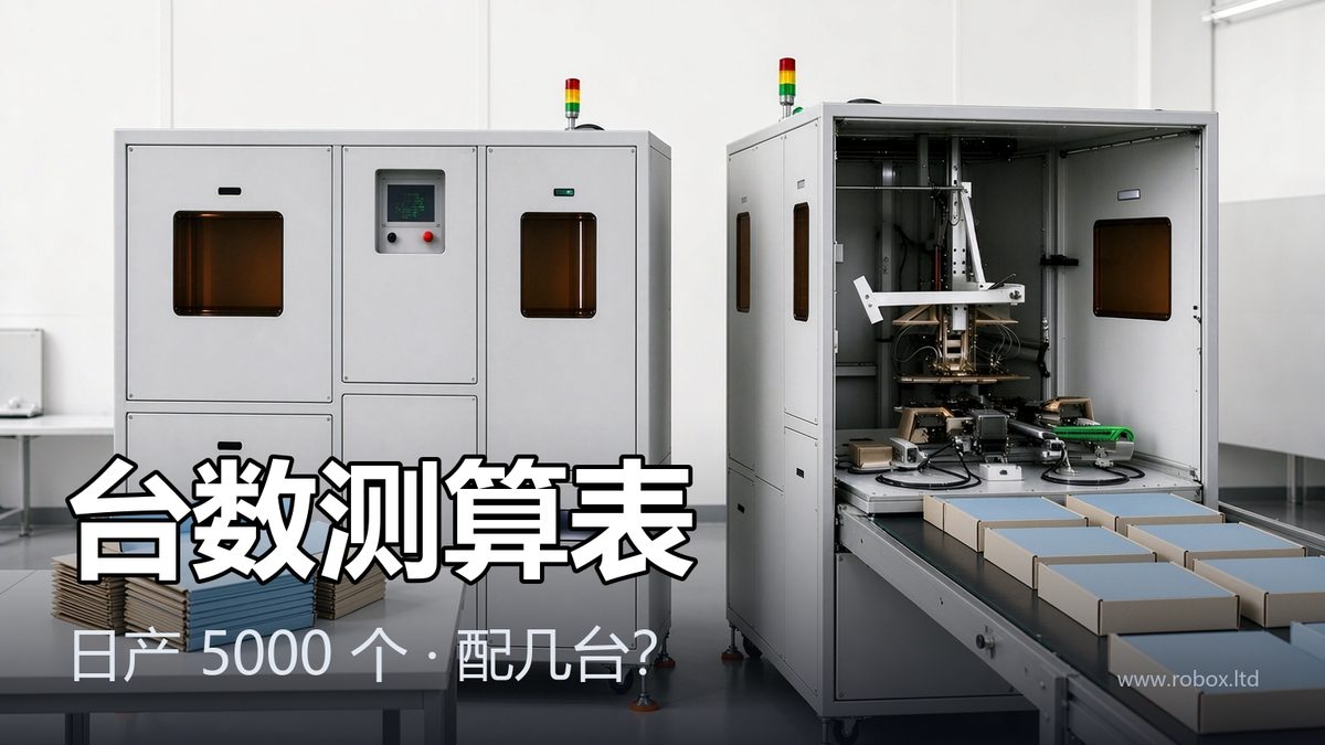 日产 5000 个盒子需要几台折盒机？台数测算表